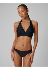 4f - 4F Góra od bikini damska - czarna XS. Kolor: czarny. Materiał: materiał #1