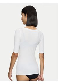 Triumph Koszulka piżamowa Beauty Layers 10222610 Écru Slim Fit. Materiał: lyocell