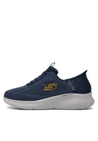 skechers - Skechers Sneakersy Slip_Ins 232466 Granatowy. Kolor: niebieski. Materiał: materiał