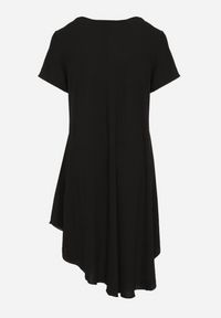 Born2be - Czarna Rozkloszowana Sukienka z Bawełną Elzedia. Okazja: na co dzień. Kolor: czarny. Materiał: bawełna. Typ sukienki: rozkloszowane. Styl: casual, elegancki #6