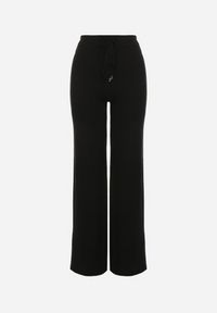 Born2be - Czarne Spodnie Szerokie Spodnie z Wysokim Stanem z Domieszką Kaszmiru Nefrina. Okazja: na spacer, na co dzień. Stan: podwyższony. Kolor: czarny. Materiał: kaszmir. Sezon: zima, jesień. Styl: casual, klasyczny #6