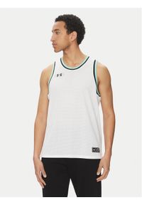 Under Armour Tank top Zone Pro 6000370 Biały Loose Fit. Kolor: biały. Materiał: syntetyk #1