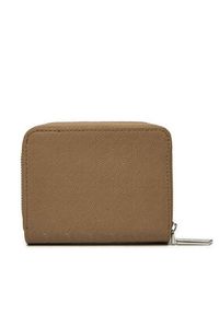 Calvin Klein Mały Portfel Damski Ck Must Medium Zip Around_Mono K60K612825 Brązowy. Kolor: brązowy. Materiał: skóra