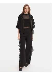 TwinSet - TWINSET Spodnie materiałowe 252LI2NCC Czarny Regular Fit. Kolor: czarny. Materiał: wiskoza #5