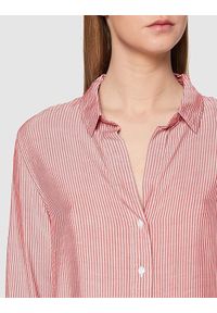 Wrangler - WRANGLER BLOUSE DAMSKA KOSZULA Z DŁUGIM RĘKAWEM PASKI FLAME RED W5Z2TIR06. Długość rękawa: długi rękaw. Długość: długie. Wzór: paski #4