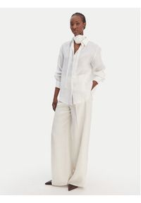 Marella Koszula Editore 2613111084 Biały Regular Fit. Kolor: biały. Materiał: len #4