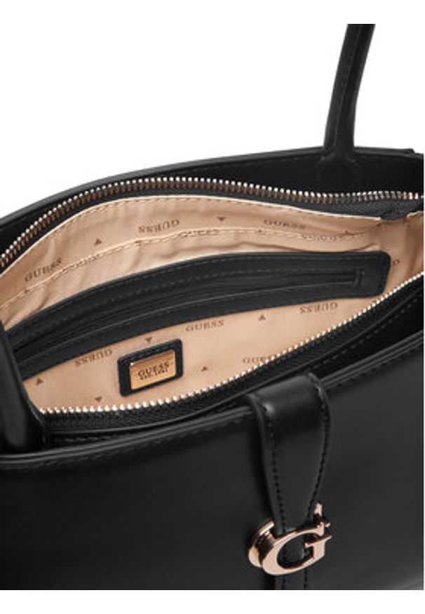 Guess Torebka Carrie HWVG98 96080 Czarny. Kolor: czarny. Materiał: skórzane