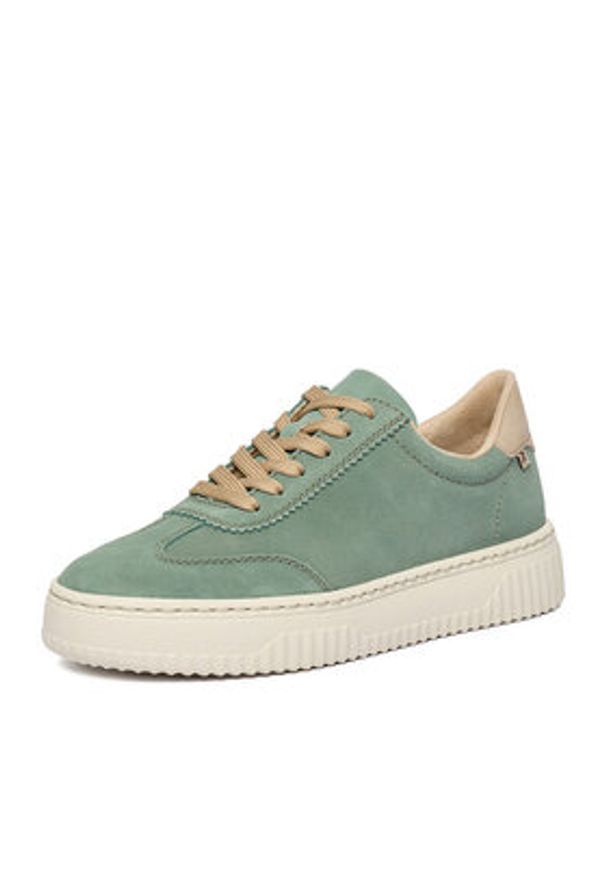 Rieker Sneakersy N9910-52 Turkusowy. Kolor: turkusowy. Materiał: skóra, zamsz