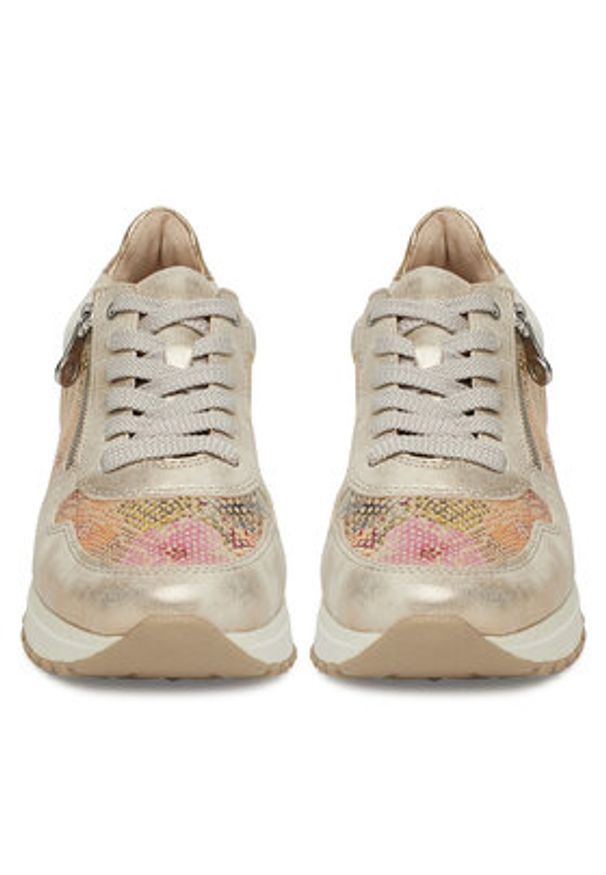 Rieker Sneakersy N7422-91 Beżowy. Kolor: beżowy. Materiał: skóra