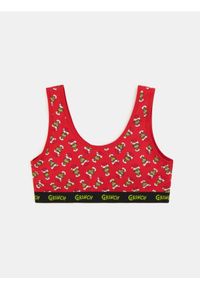 Sinsay - Top ze wzorem Grinch - czerwony. Kolor: czerwony