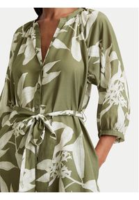 Marc O'Polo Sukienka koszulowa 506 0915 21197 Zielony Relaxed Fit. Typ kołnierza: polo. Kolor: zielony. Materiał: wiskoza, bawełna. Typ sukienki: koszulowe #4