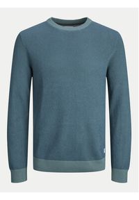 Jack & Jones - Jack&Jones Sweter Globe 12258139 Niebieski Regular Fit. Kolor: niebieski. Materiał: bawełna