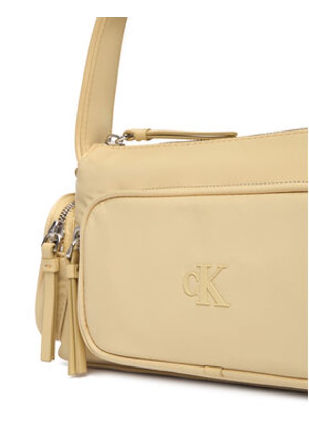 Calvin Klein Torebka Pocket Nylon Bag W/Strap LV04F3132G Żółty. Kolor: żółty