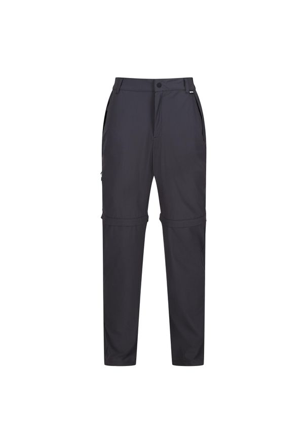 Regatta - Spodnie Męskie Travel Light Z Zamkiem Błyskawicznym. Kolor: szary, wielokolorowy, fioletowy. Sezon: lato. Sport: turystyka piesza