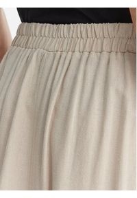Vero Moda Spódnica midi Mymilo 10340419 Beżowy jasny Regular Fit. Kolor: beżowy. Materiał: len #5