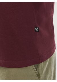 Pako Lorente - PAKO LORENTE – Bawełniany bordowy t-shirt z okrągłym dekoltem. Okazja: na co dzień. Kolor: czerwony. Materiał: bawełna. Styl: casual