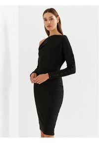 Lauren Ralph Lauren Sukienka codzienna 250925942001 Czarny Slim Fit. Okazja: na co dzień. Kolor: czarny. Materiał: bawełna. Typ sukienki: proste. Styl: casual #1