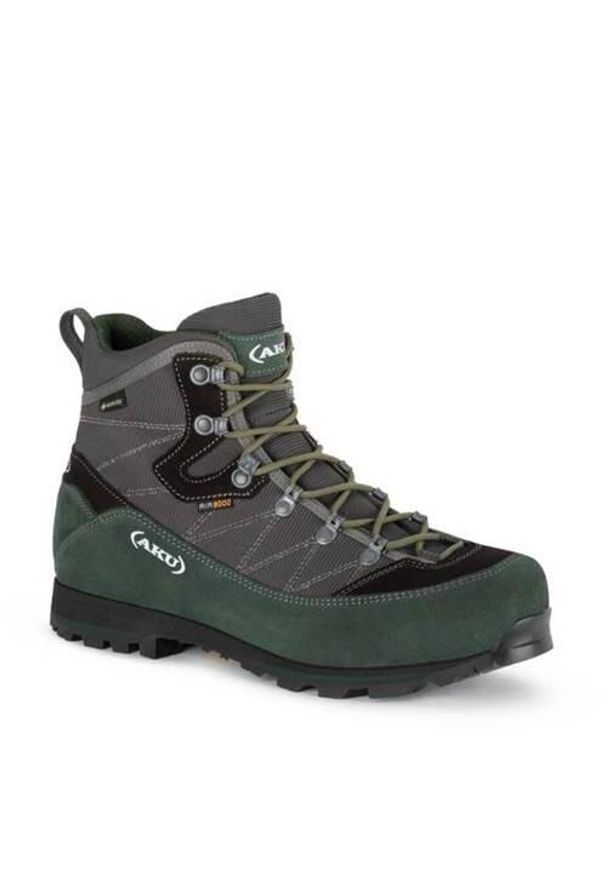 Buty trekkingowe męskie Aku Trekker L3 Gtx. Wysokość cholewki: za kostkę. Zapięcie: sznurówki. Kolor: zielony. Materiał: zamsz, materiał, syntetyk, tkanina. Szerokość cholewki: normalna