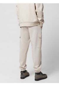outhorn - Spodnie dresowe joggery męskie - kremowe. Kolor: kremowy. Materiał: dresówka #4