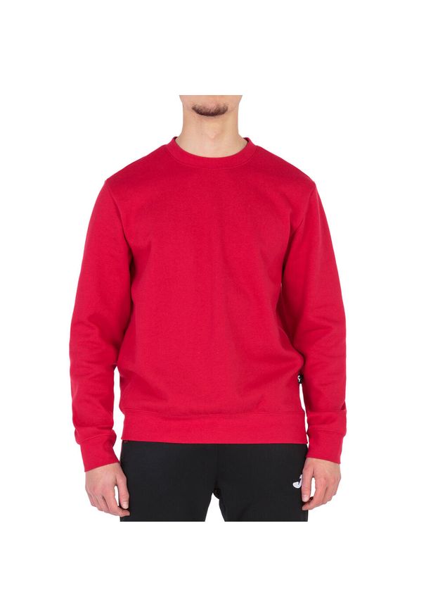 Joma - Bluza dresowa sportowa męska Montana Sweatshirt. Kolor: czerwony. Materiał: bawełna, poliester