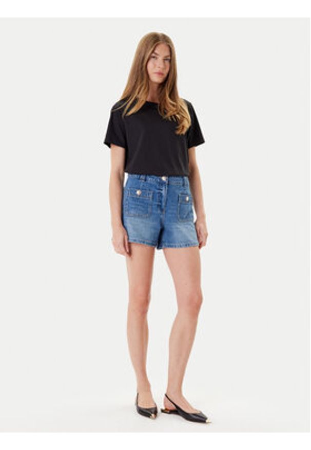 Morgan Szorty jeansowe 251-SHAMIZ Niebieski Slim Fit. Kolor: niebieski. Materiał: bawełna