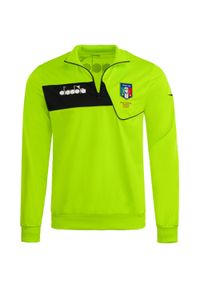 Męska Bluza Diadora: Styl i Komfort na Treningu. Kolor: zielony. Materiał: poliester. Sport: fitness
