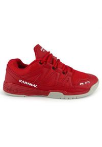 KARAKAL - Buty do squasha i badmintona męskie Karakal KF Prolite Court. Zapięcie: sznurówki. Kolor: czerwony. Materiał: materiał. Szerokość cholewki: normalna. Sport: turystyka piesza
