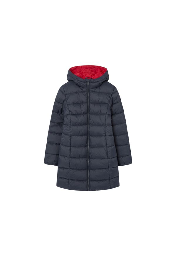 Kurtka z kapturem dla dziewczynki Pepe Jeans Vivian. Typ kołnierza: kaptur. Kolor: niebieski, wielokolorowy, biały. Materiał: puch. Styl: młodzieżowy