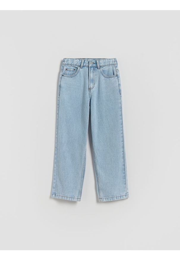 Reserved - Jeansy straight - niebieski. Kolor: niebieski