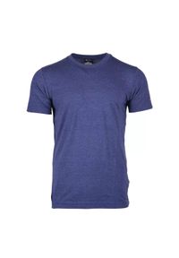 Hi-tec - Koszulka męska Hi-Tec Plain - granatowa, Rozmiar XL. Kolor: niebieski. Materiał: bawełna, materiał. Wzór: jednolity #1
