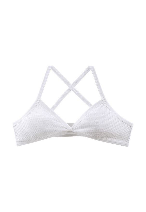 Intica - Braletka miękka z delikatnymi przeszyciami na co dzień i specjalne okazje Cleva. Kolor: biały. Materiał: tkanina