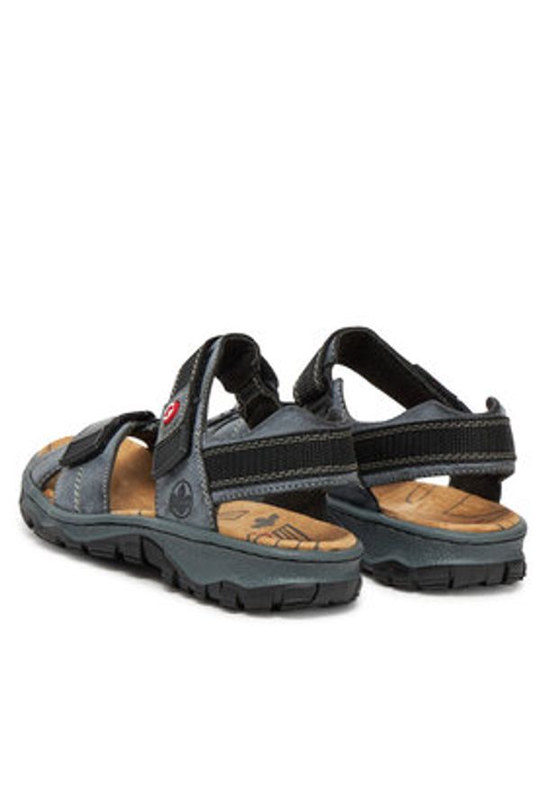 Rieker Sandały 68851-14 Niebieski. Kolor: niebieski. Materiał: syntetyk, materiał