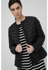 Lauren Ralph Lauren kurtka damska kolor czarny przejściowa. Kolor: czarny. Materiał: materiał, poliester. Wzór: gładki