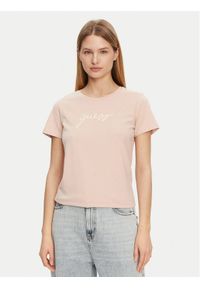 Guess T-Shirt O5GI02 KBBU1 Różowy Regular Fit. Kolor: różowy. Materiał: bawełna