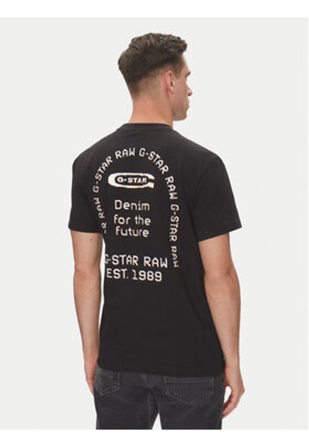 G-Star RAW - G-Star Raw T-Shirt Back Gr Arch D26047-C336 Czarny Regular Fit. Kolor: czarny. Materiał: bawełna