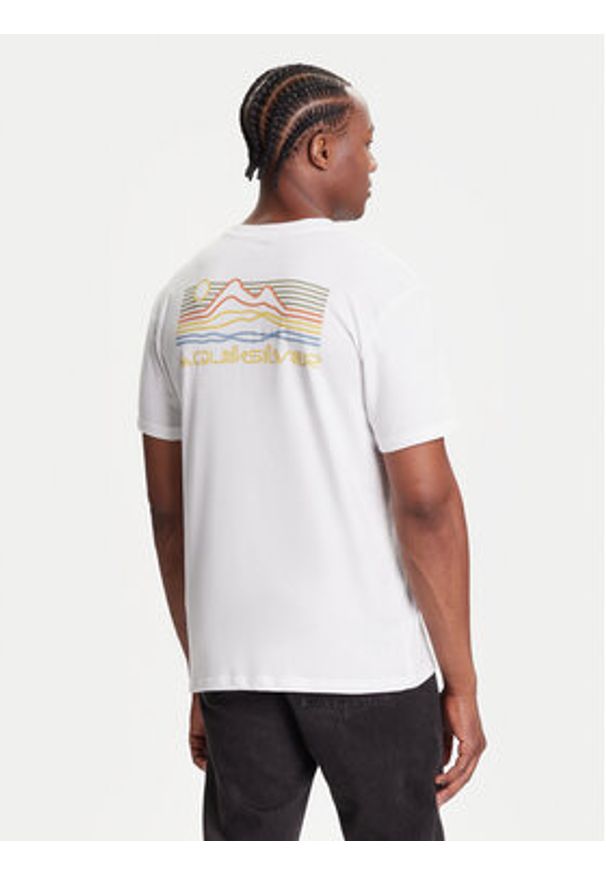 Quiksilver T-Shirt Light Waves Ss EQYZT08175 Biały Comfort Fit. Kolor: biały. Materiał: bawełna
