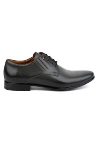 Olivier Buty męskie skórzane wizytowe eleganckie 480 szare. Kolor: szary. Materiał: skóra. Styl: elegancki, wizytowy #1