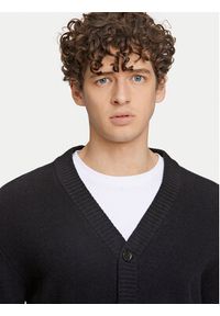 Lindbergh Kardigan 30-800223 Czarny Comfort Fit. Kolor: czarny. Materiał: wełna #4