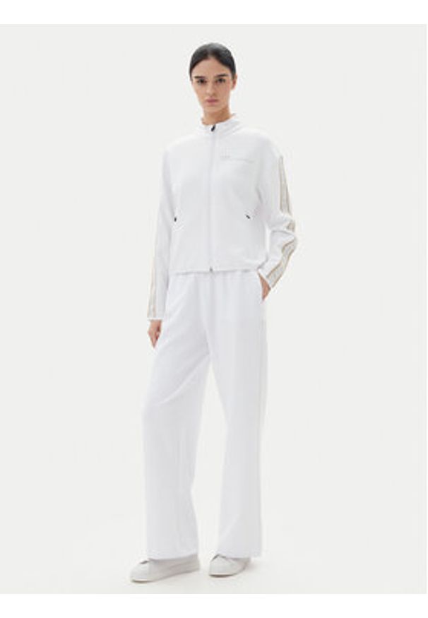 EA7 Emporio Armani Spodnie dresowe 7W000281 AF12501 U0002 Beżowy Regular Fit. Kolor: beżowy. Materiał: syntetyk