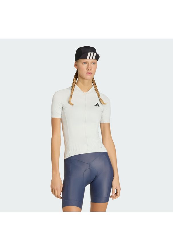 Adidas - Koszulka Do Jazdy Na Rowerze Essentials. Kolor: szary. Technologia: ClimaCool (Adidas). Sport: kolarstwo