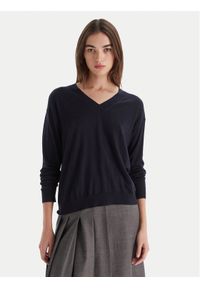 Weekend Max Mara Sweter Fiocchi 2525366042 Granatowy Regular Fit. Kolor: niebieski. Materiał: wełna #1