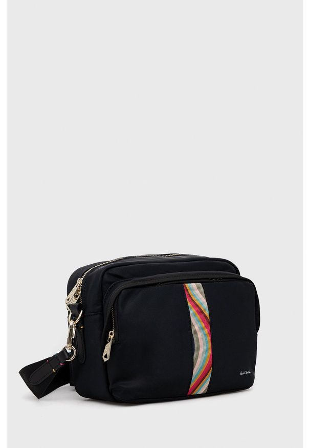 Paul Smith - Torebka. Kolor: czarny. Rodzaj torebki: na ramię