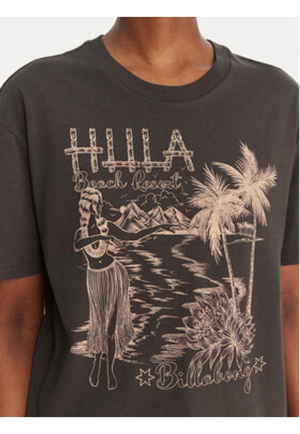 Billabong T-Shirt Vacay Wonder EBJZT00569 Czarny Loose Fit. Kolor: czarny. Materiał: bawełna