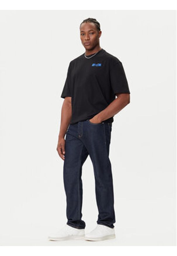 Hugo - HUGO T-Shirt Nilte 50542810 Czarny Loose Fit. Kolor: czarny. Materiał: bawełna