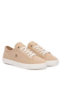 TOMMY HILFIGER - Tommy Hilfiger Tenisówki FW0FW09171 Beżowy. Kolor: beżowy. Materiał: materiał #6