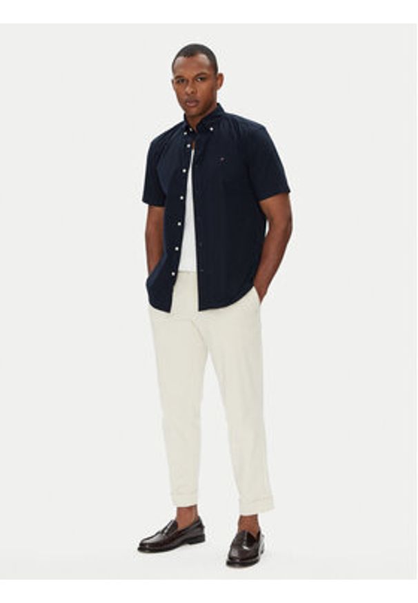 TOMMY HILFIGER - Tommy Hilfiger Koszula MW0MW37584 Granatowy Regular Fit. Kolor: niebieski. Materiał: bawełna