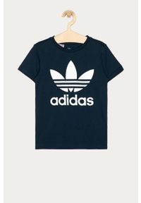 adidas Originals - T-shirt dziecięcy 128-164 cm. Okazja: na co dzień. Kolor: niebieski. Materiał: bawełna, dzianina. Wzór: nadruk. Styl: casual #1