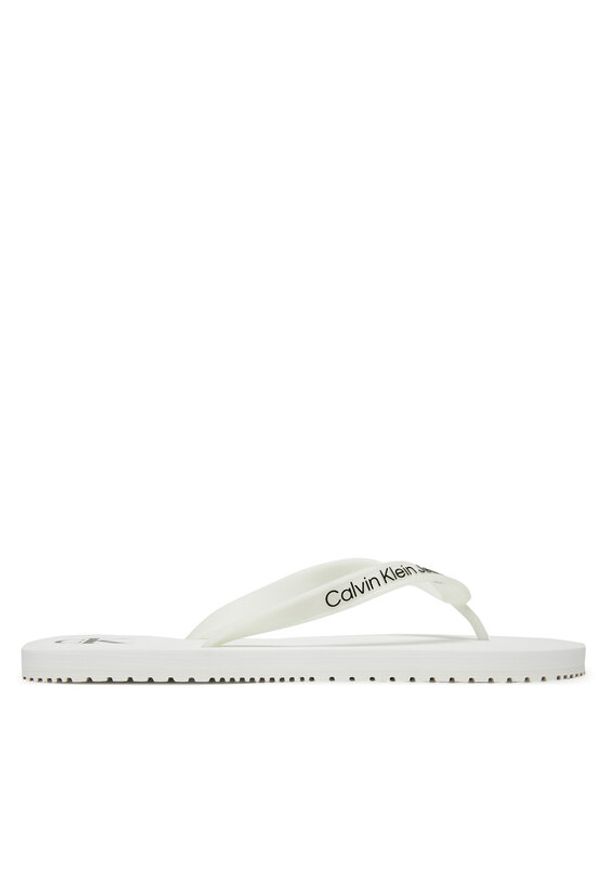 Calvin Klein Jeans Japonki Beach Sandal Transparent Tpu YM0YM01267 Biały. Kolor: biały