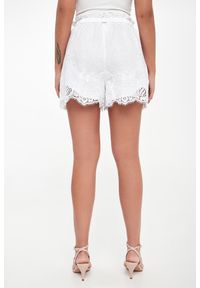 Twinset Milano - Szorty damskie lniane z kooronką TWINSET. Materiał: len #5