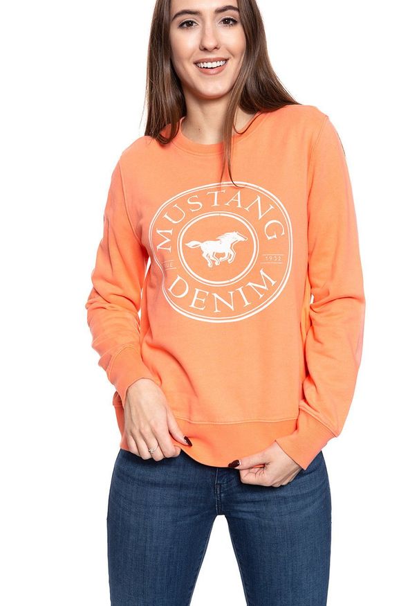 Mustang - BLUZA MUSTANG DAMSKA Bea C Print 1009102 8139. Wzór: nadruk